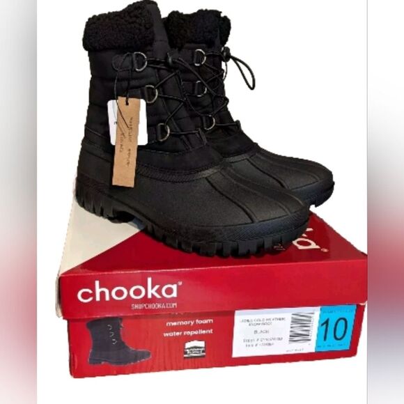 Chooka Womens Insulated Winter Snow Duck Boots Water Repellent Faux Shearling 10 - Picture 1 of 11